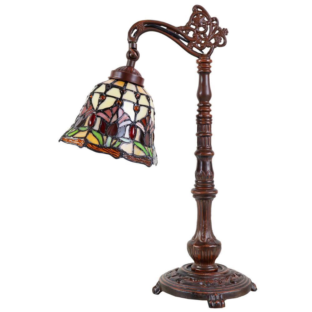 G&G Bros RED TULIP Table Lamp - Edwardian-G&G Bros.-Ozlighting.com.au