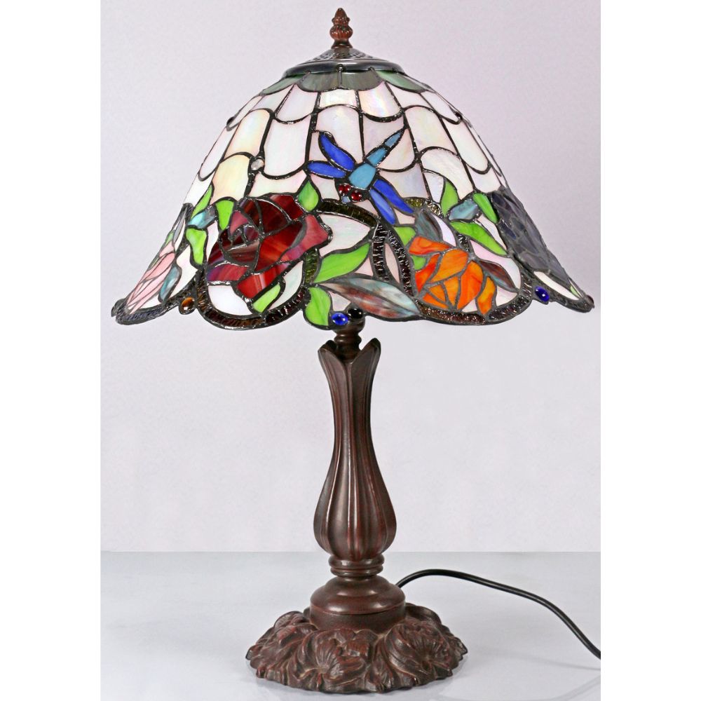 G&G Bros ROSE & DRAGONFLY Table Lamp - S/L-G&G Bros.-Ozlighting.com.au