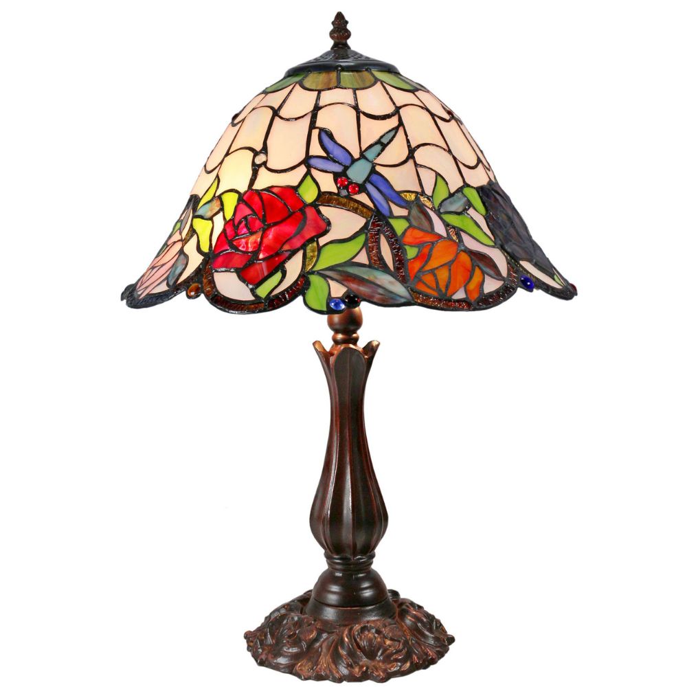 G&G Bros ROSE & DRAGONFLY Table Lamp - S/L-G&G Bros.-Ozlighting.com.au
