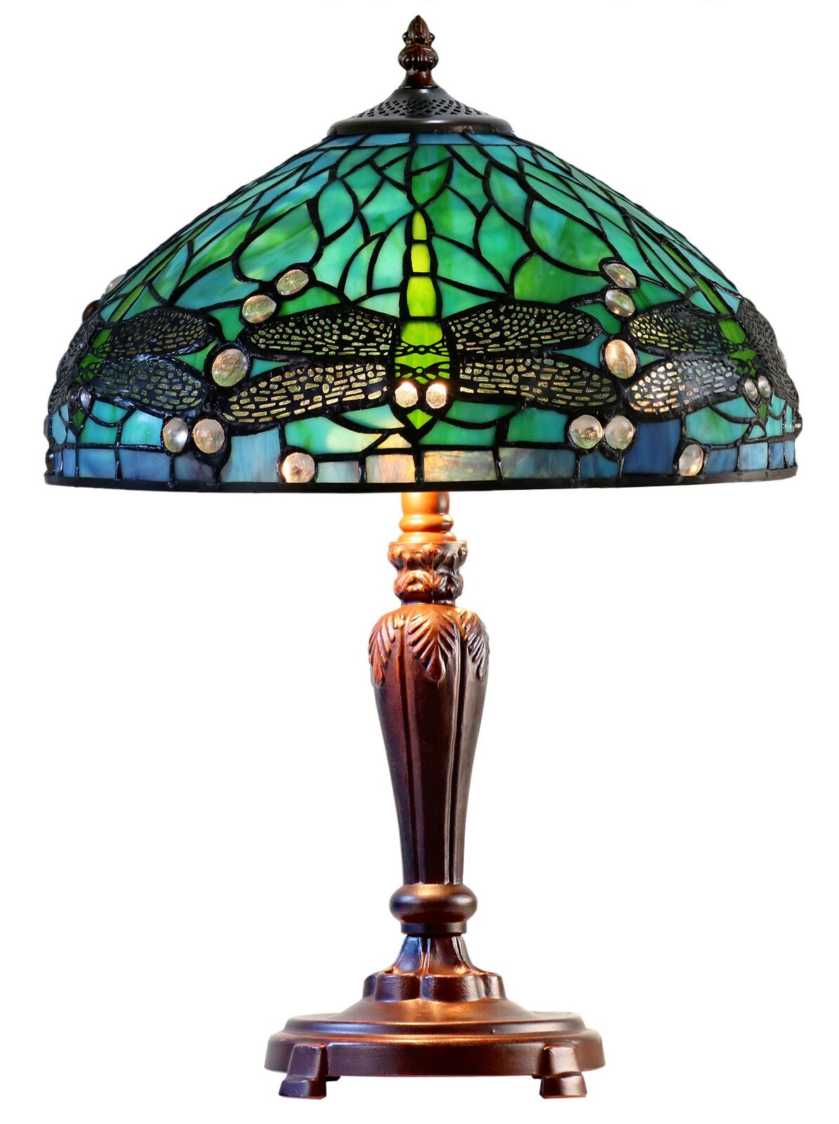 G&G Bros Sylvia Dragonfly Table Lamp - 14 Inch-G&G Bros.-Ozlighting.com.au