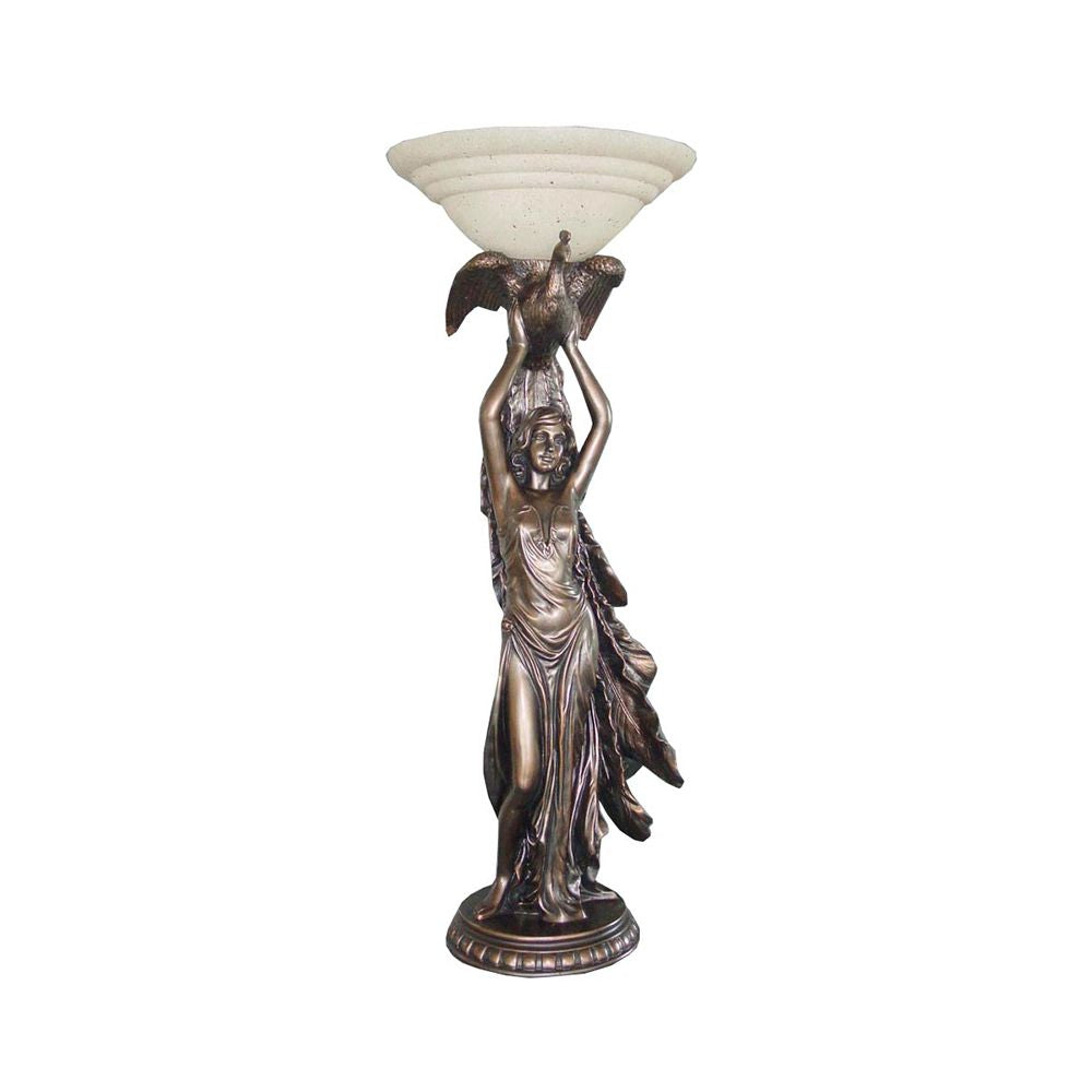 G&G Bros Table Lamp - 25W, Lady with Bird-G&G Bros.-Ozlighting.com.au