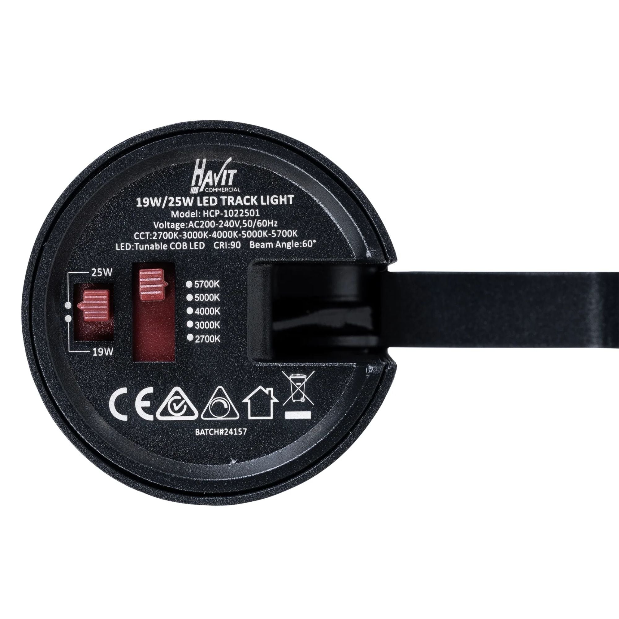 Havit - 19-25W 3-Circuit Dimmable Track Heads-Havit Lighting-Ozlighting.com.au