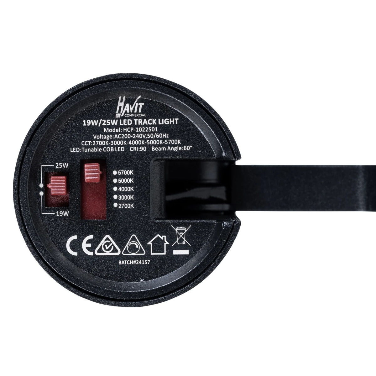 Havit 19-25W 3-Circuit Track - Dimmable, Heads-Havit Lighting-Ozlighting.com.au