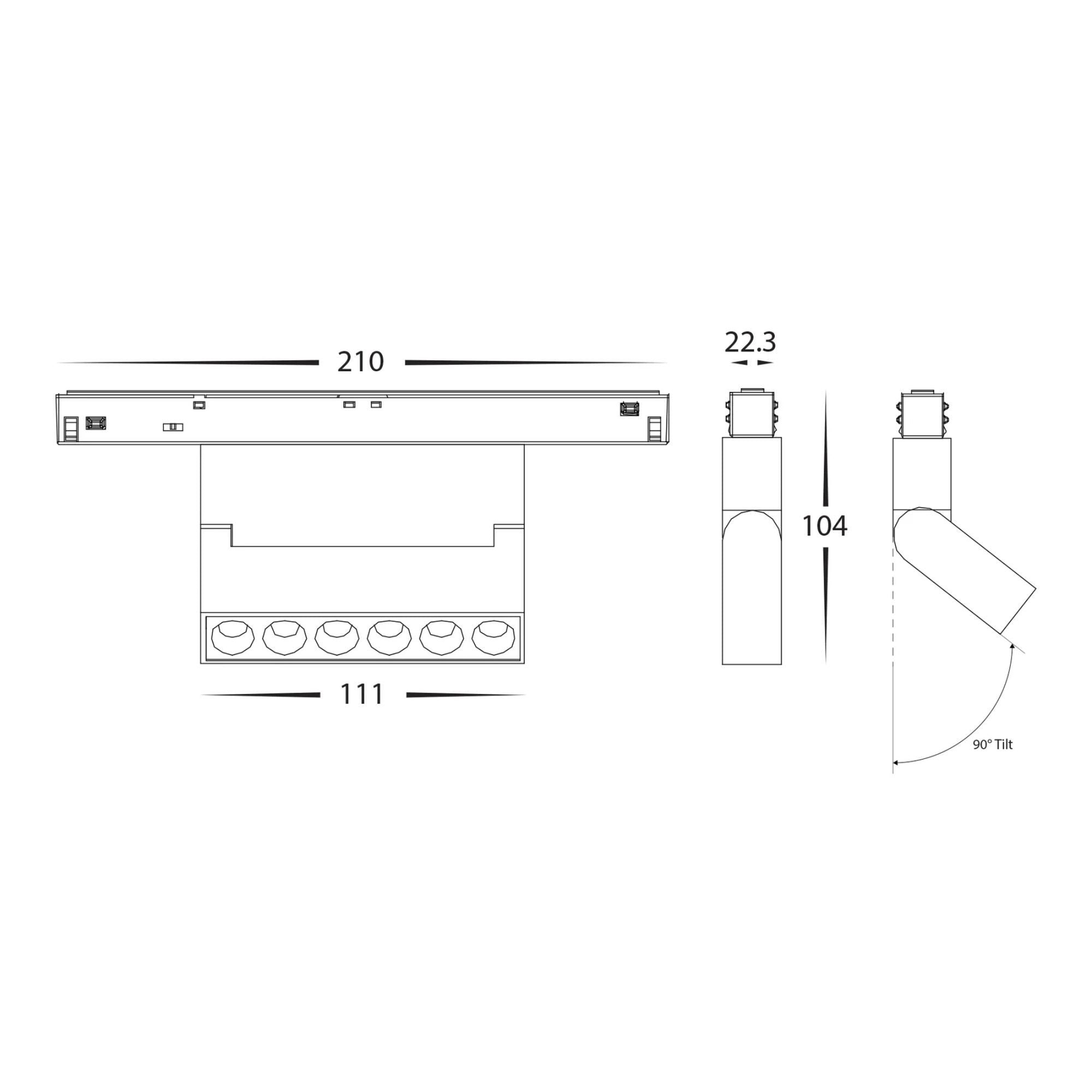Havit - 6W/12W 48V DC Track Light to suit Low Voltage Track System-Havit Lighting-Ozlighting.com.au
