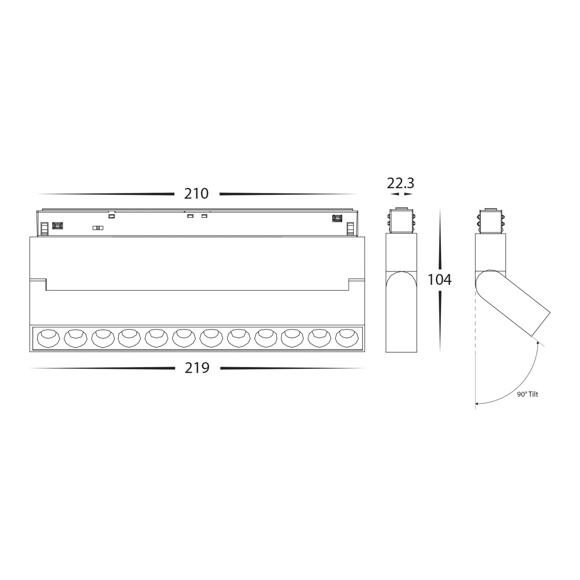 Havit - 6W/12W 48V DC Track Light to suit Low Voltage Track System-Havit Lighting-Ozlighting.com.au