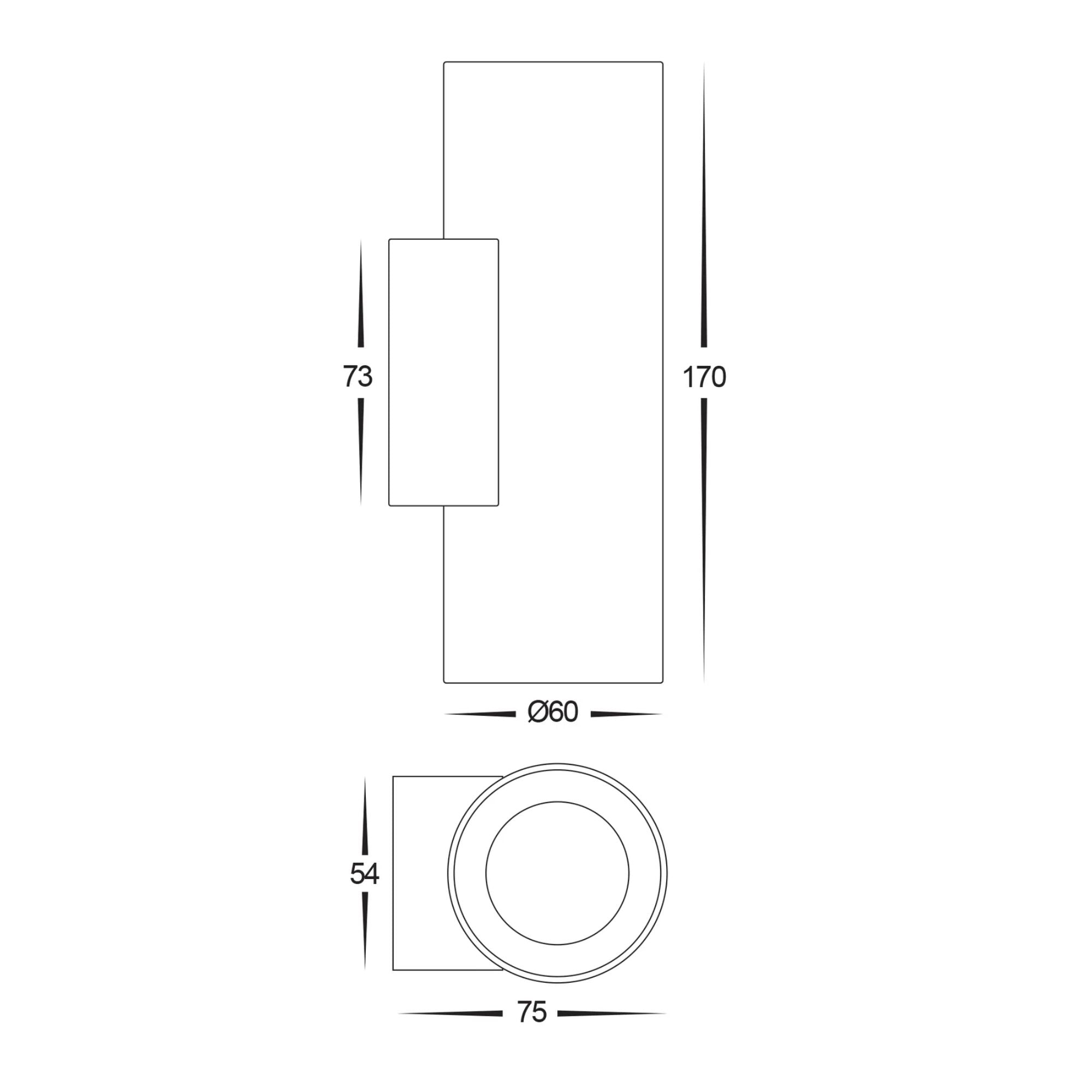 Havit ARIES - 2x6W Up & Down LED Wall Light-Havit Lighting-Ozlighting.com.au