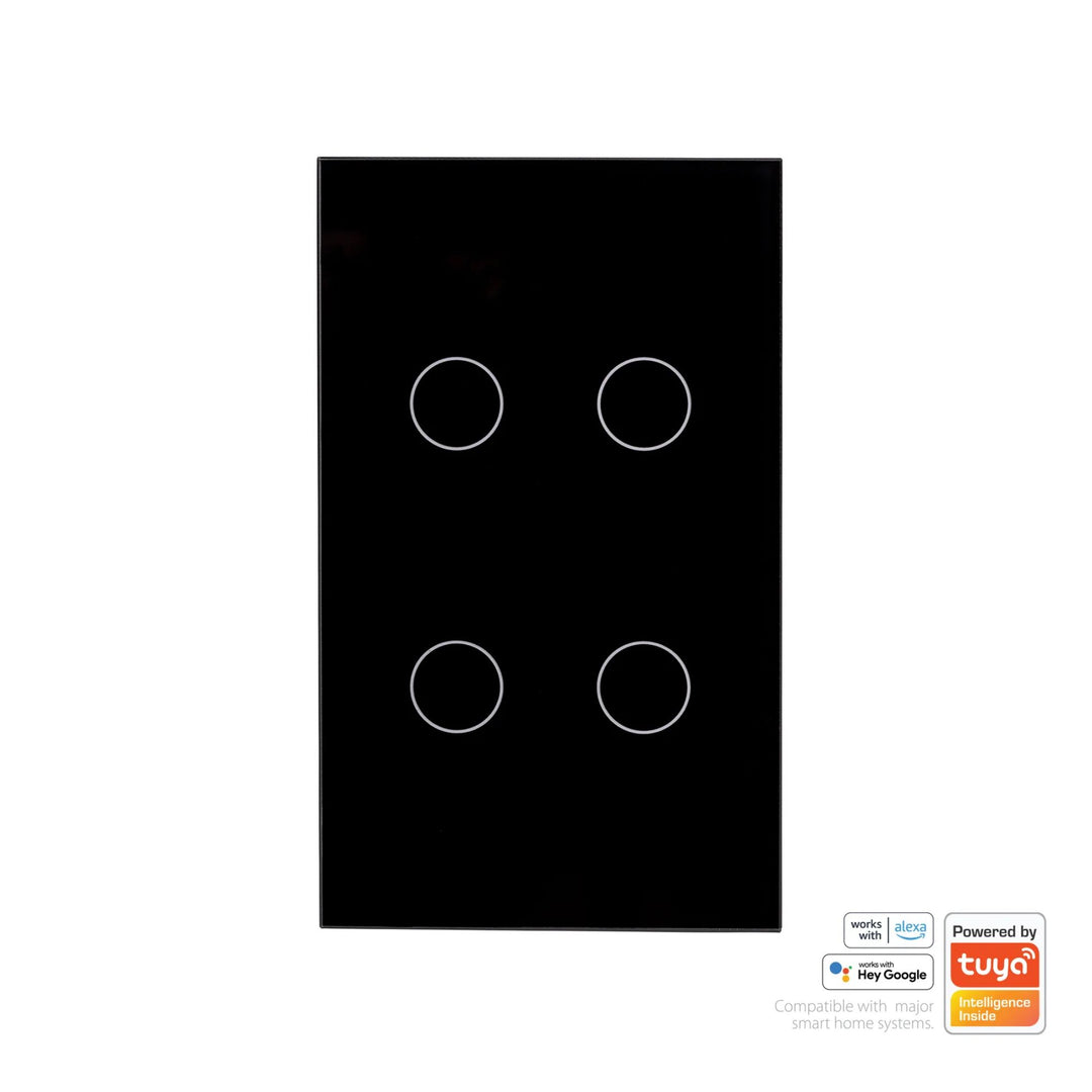 Havit - Black Wifi Gang Wall Switch-Havit Lighting-Ozlighting.com.au