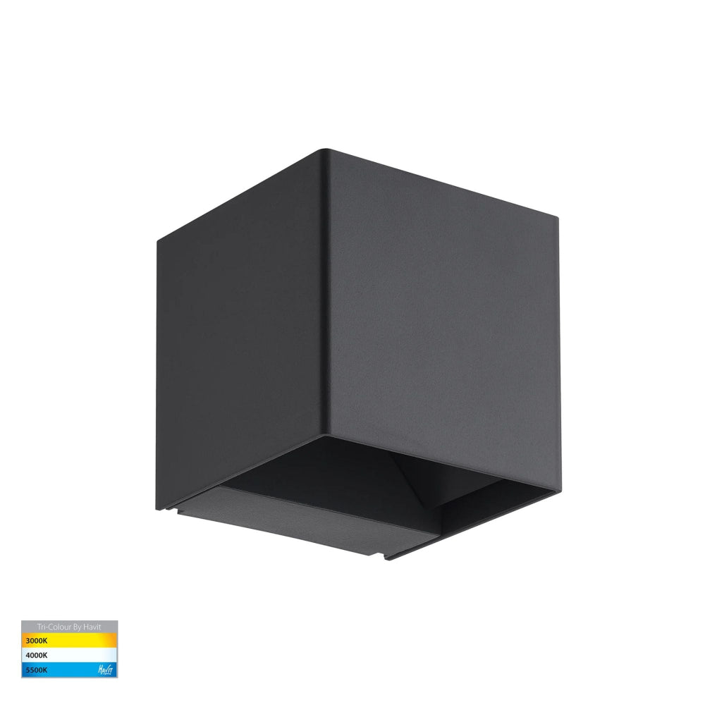 Havit CELES - 2x3W Black Square Up & Down Wall Light-Havit Lighting-Ozlighting.com.au