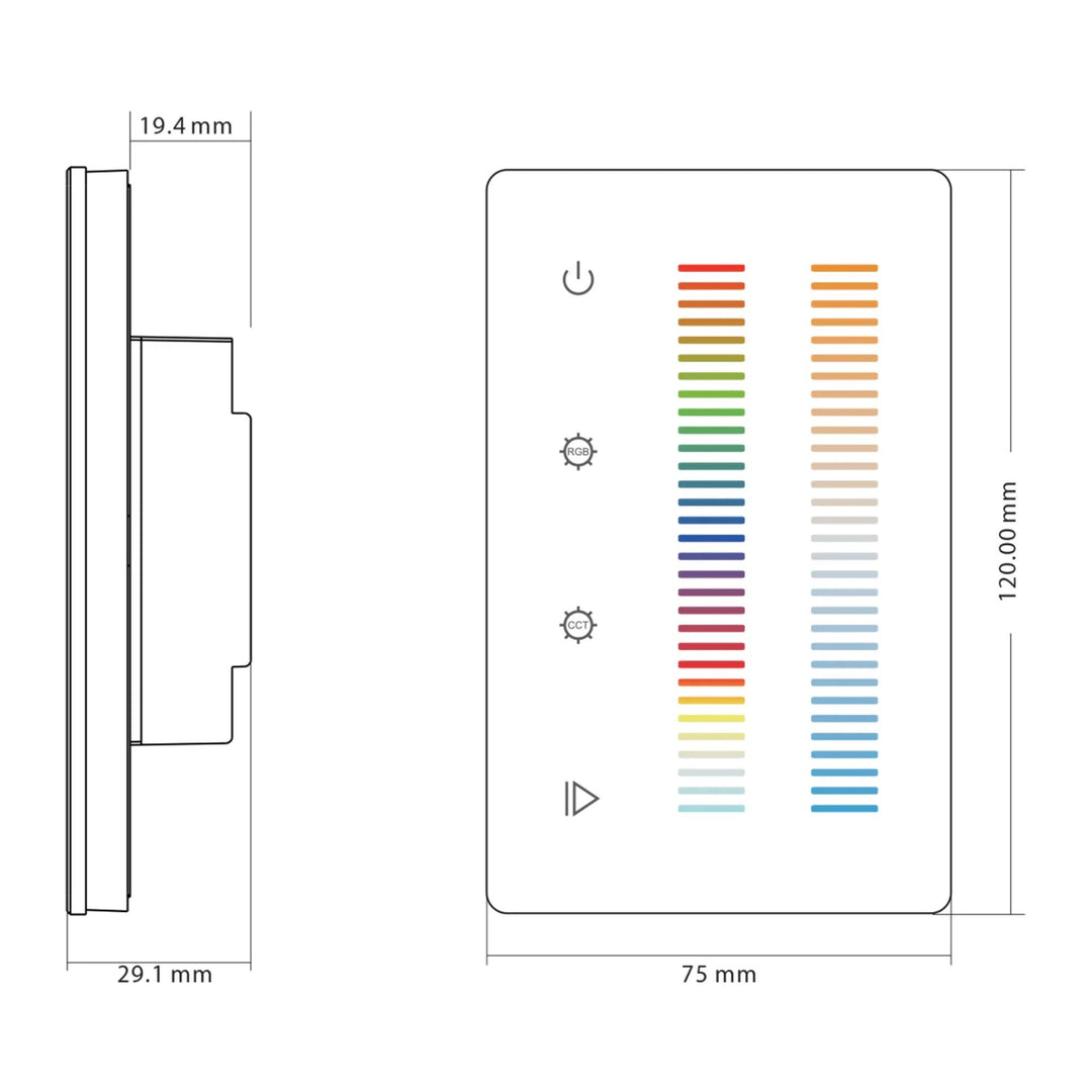 Havit - CT/RGBCW LED Strip Touch Panel Controller-Havit Lighting-Ozlighting.com.au