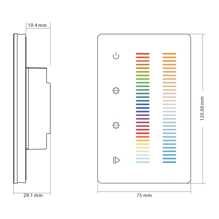 Havit - CT/RGBCW LED Strip Touch Panel Controller-Havit Lighting-Ozlighting.com.au
