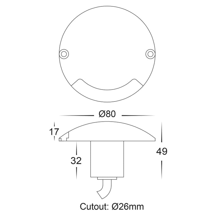 Havit DOME - 3W LED One Way Deck Lights-Havit Lighting-Ozlighting.com.au