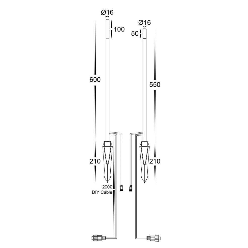 Havit DRIQUE - Black RGBCW LED Bollard Spike Light-Havit Lighting-Ozlighting.com.au