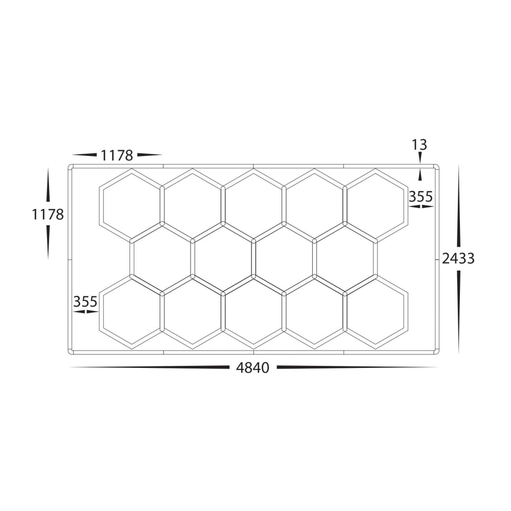 Havit HEXAGON GRID Commercial Light 4840 x 2433mm 534W-Havit Lighting-Ozlighting.com.au