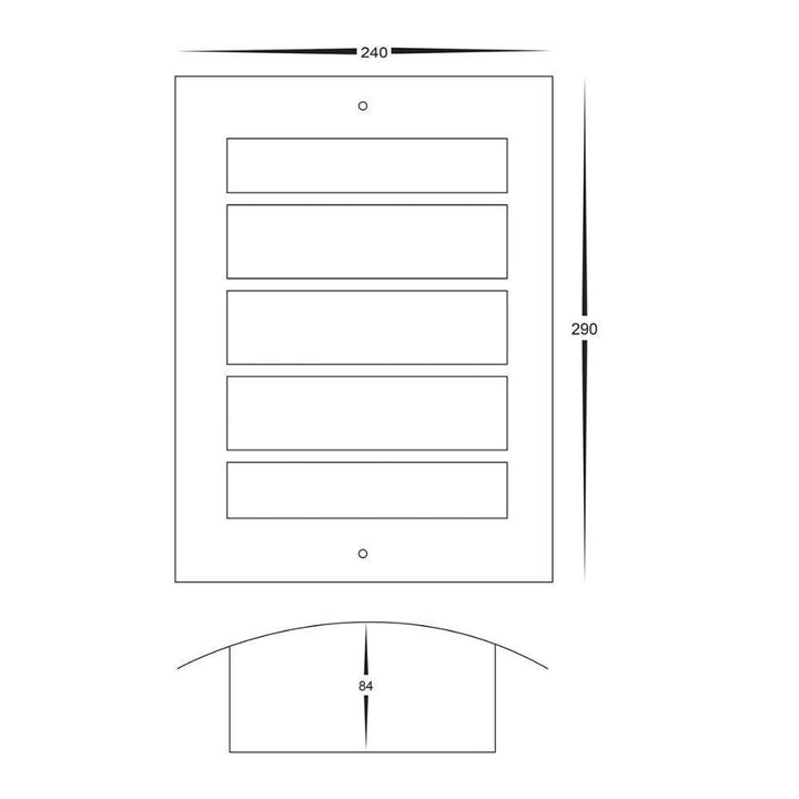 Havit MASK - 10W LED Tri-Colour Modern Exterior Flush Wall Light IP54-Havit Lighting-Ozlighting.com.au