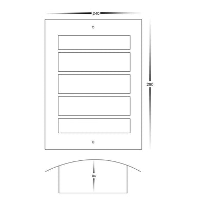 Havit MASK - 10W LED Tri-Colour Modern Exterior Flush Wall Light IP54-Havit Lighting-Ozlighting.com.au