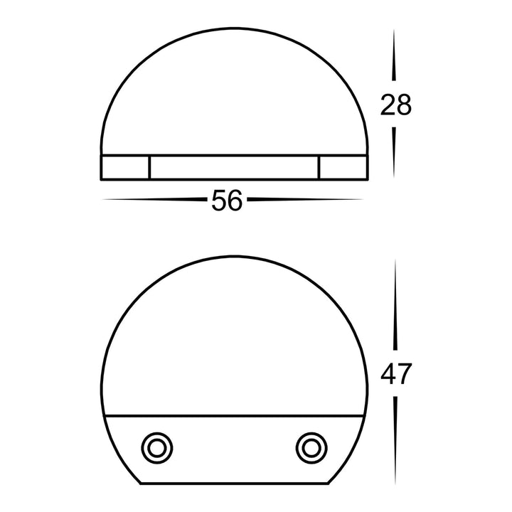 Havit OCCHIO - Surface Mounted Eyelid Step Light 316 Stainless Steel Black 12V-Havit Lighting-Ozlighting.com.au