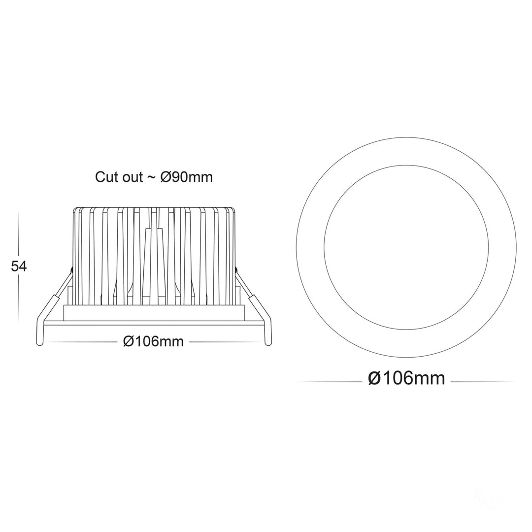 Havit ORA - 12W Fixed Five Colour LED Downlight-Havit Lighting-Ozlighting.com.au