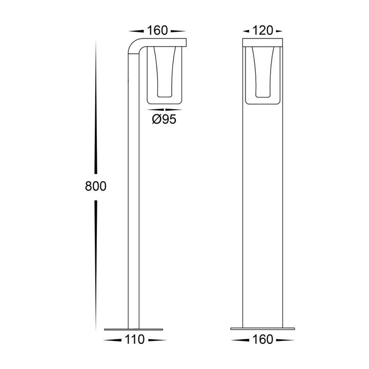 Havit OTANER - 10W LED Bollard Light-Havit Lighting-Ozlighting.com.au