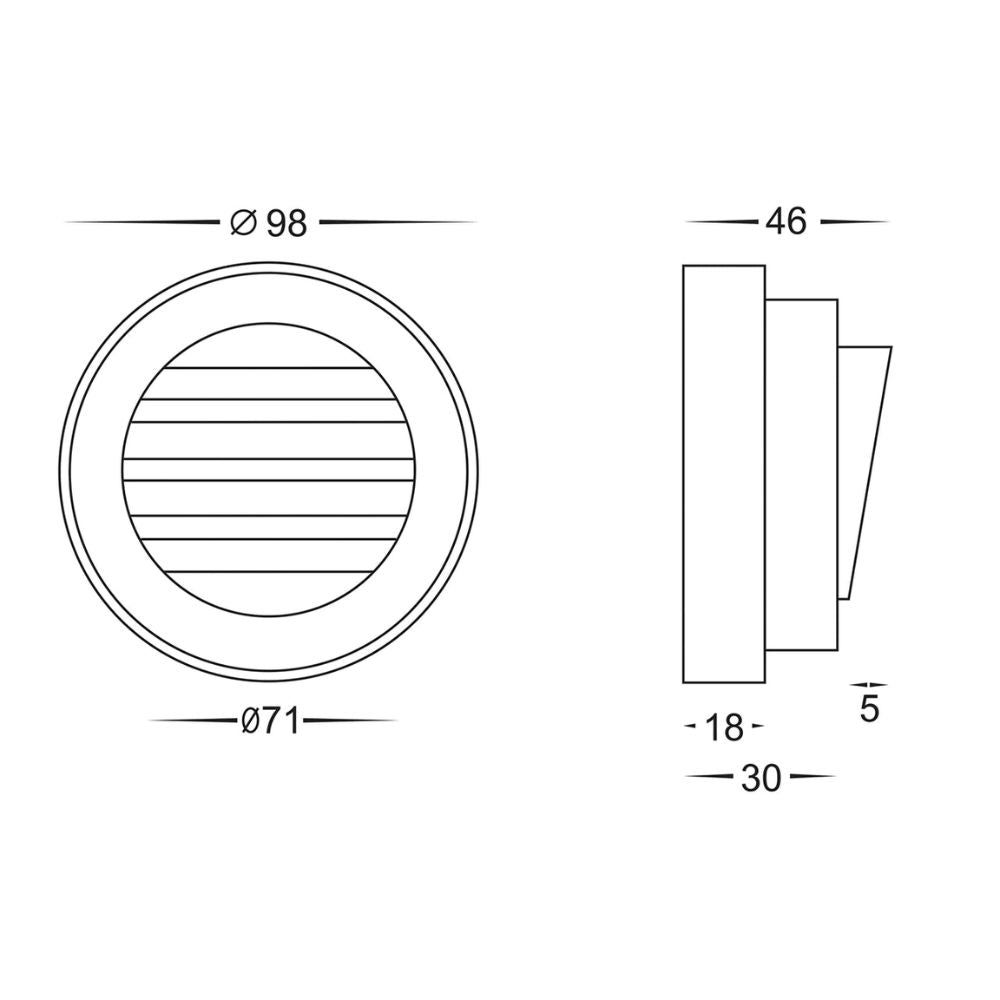 Havit PINTA - 2.3W White Louvered Step Lights-Havit Lighting-Ozlighting.com.au