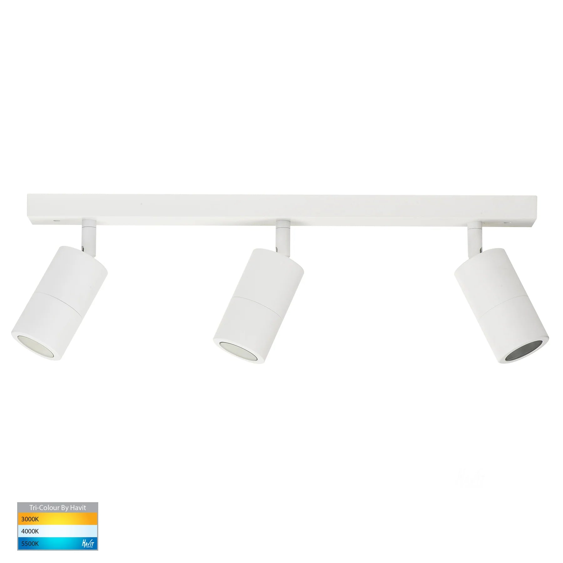 Havit TIVAH - 2/3/4 Light Bar GU10 LED Tri-Colour Adjustable Rail Ceiling Spot Light IP54-Havit Lighting-Ozlighting.com.au