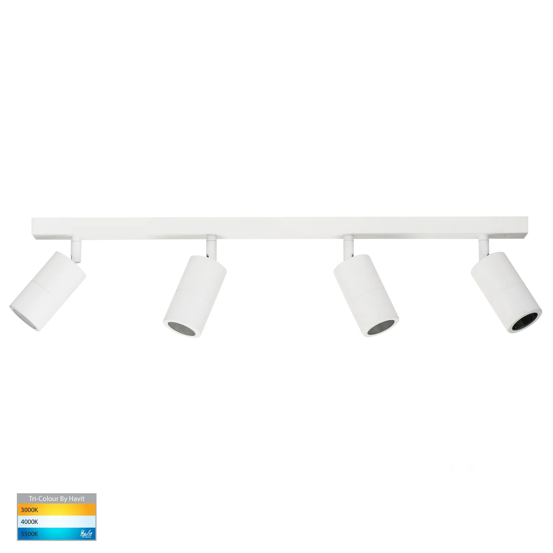Havit TIVAH - 2/3/4 Light Bar GU10 LED Tri-Colour Adjustable Rail Ceiling Spot Light IP54-Havit Lighting-Ozlighting.com.au