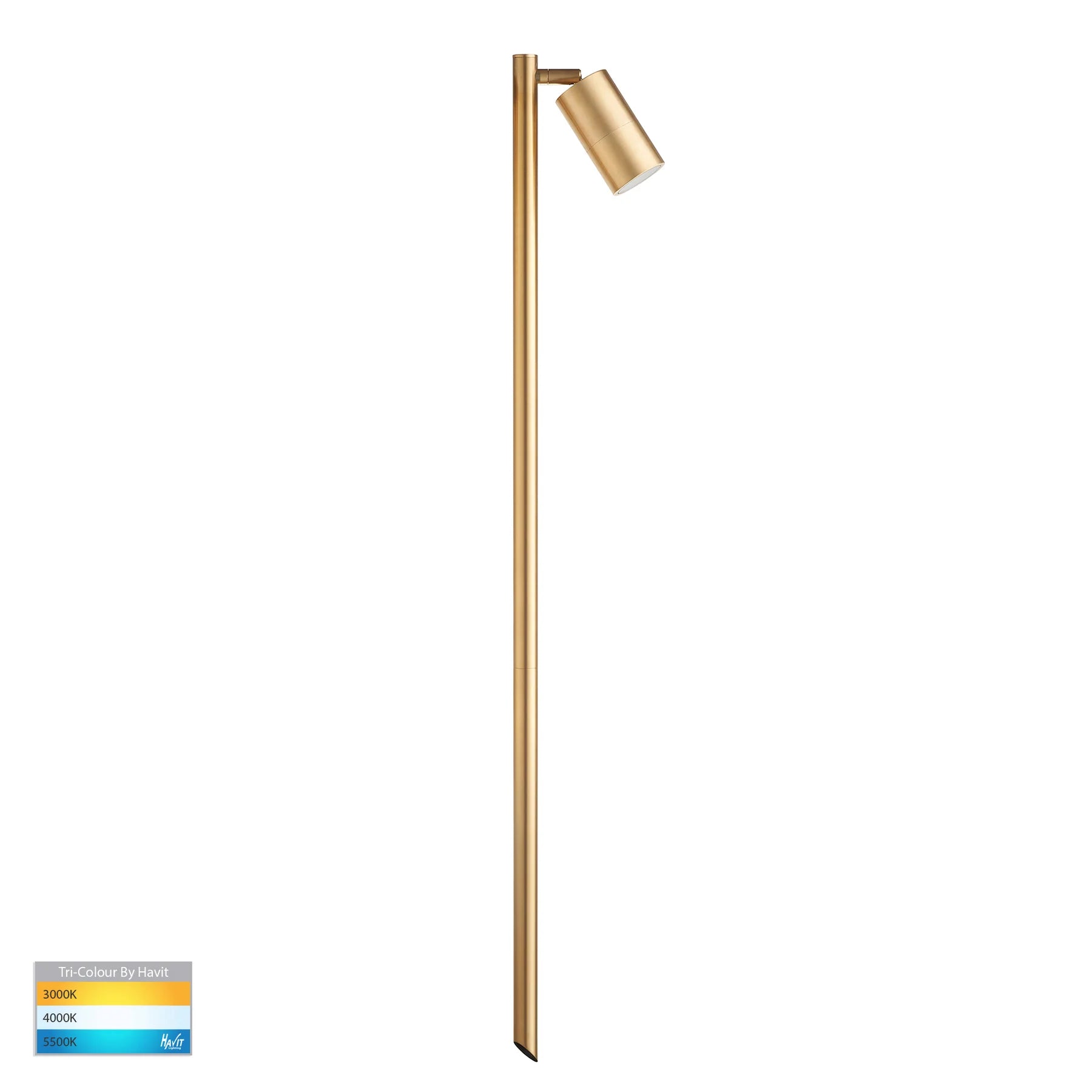 Havit TIVAH - 5W LED Solid Brass Single Adjustable Spike Spotlight - DRIVER REQUIRED-Havit Lighting-Ozlighting.com.au