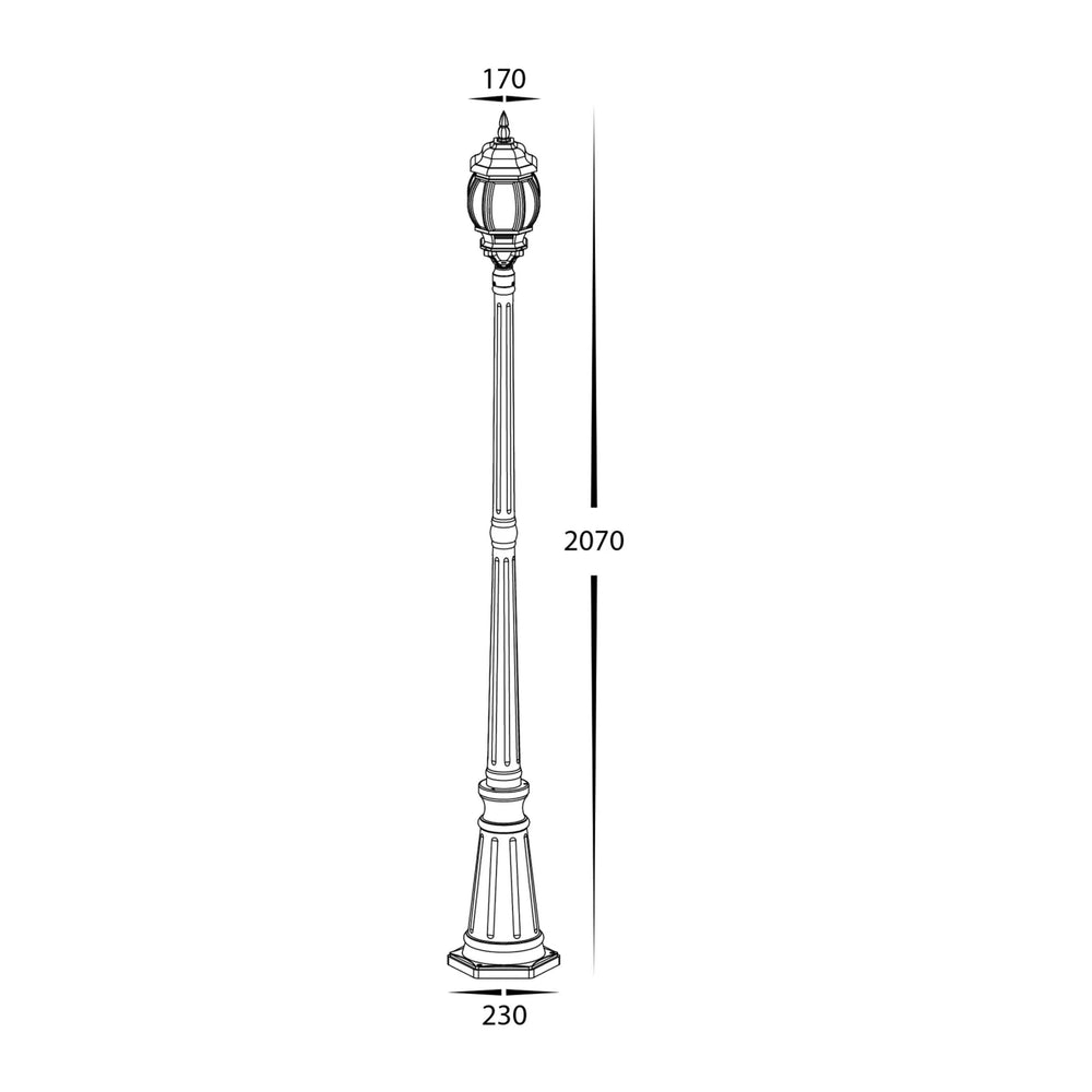 Havit TRENER - 9W Coach Single Post Light-Havit Lighting-Ozlighting.com.au