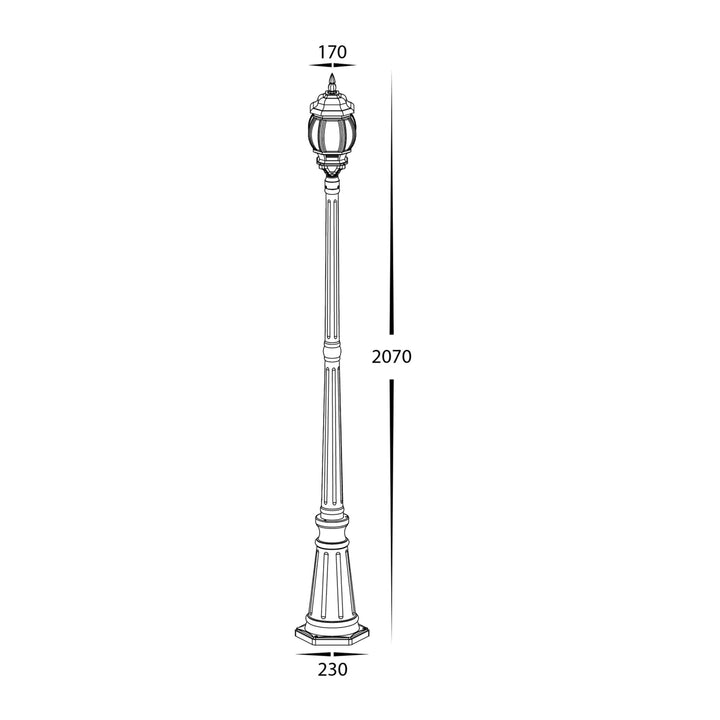 Havit TRENER - 9W Coach Single Post Light-Havit Lighting-Ozlighting.com.au