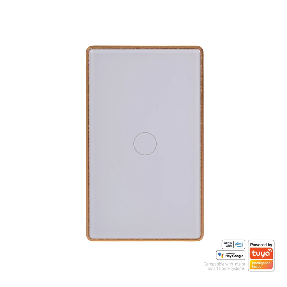 Havit - White with Gold Trim Wifi Gang Wall Switch-Havit Lighting-Ozlighting.com.au