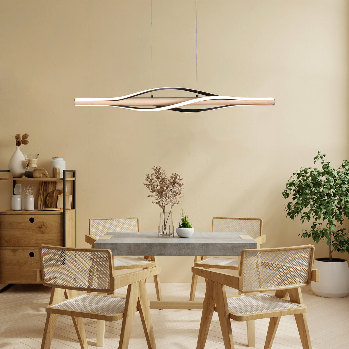 Lexi BONNIE Linear LED Pendant - 30W, Tri-Colour-Lexi Lighting-Ozlighting.com.au