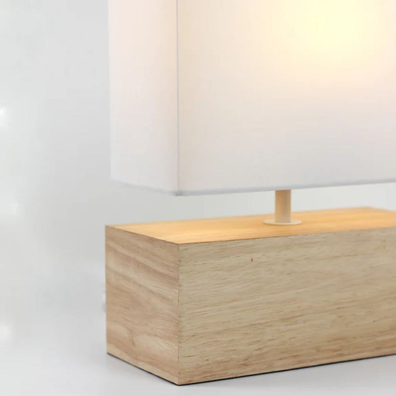 Lexi MANO - Rubber Wood Rectangular Table Lamp-Lexi Lighting-Ozlighting.com.au