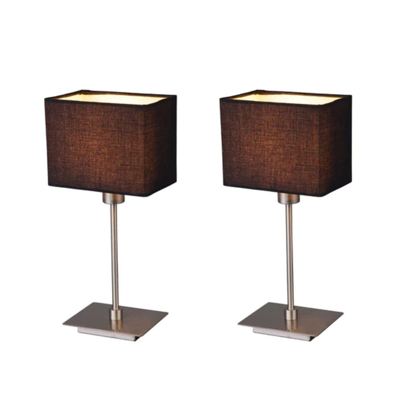 Lexi PUEBLO - Set of 2 Metal & Fabric Table Lamps-Lexi Lighting-Ozlighting.com.au