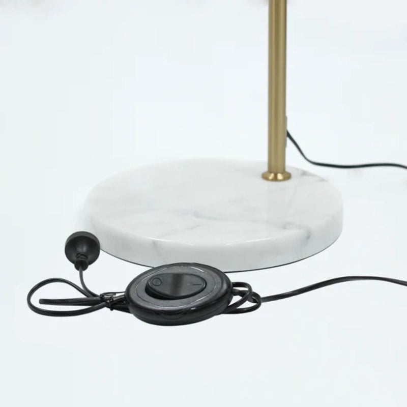 Lexi RANI - Marble & Metal Floor Lamp With Pleated Shade-Lexi Lighting-Ozlighting.com.au