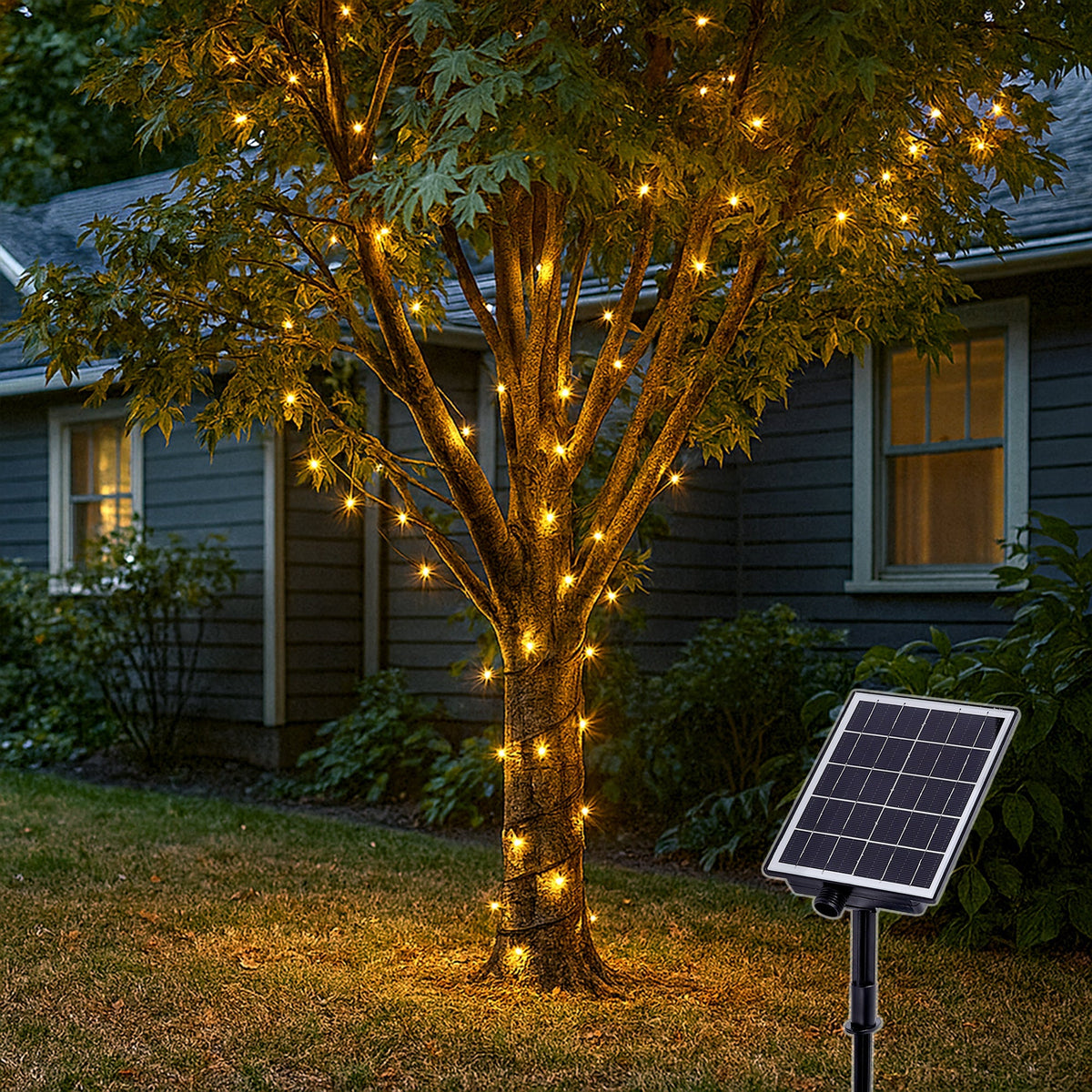 Lexi Solar 420 LED Fairy Light Chain Dark Green Cable-Lexi Lighting-Ozlighting.com.au