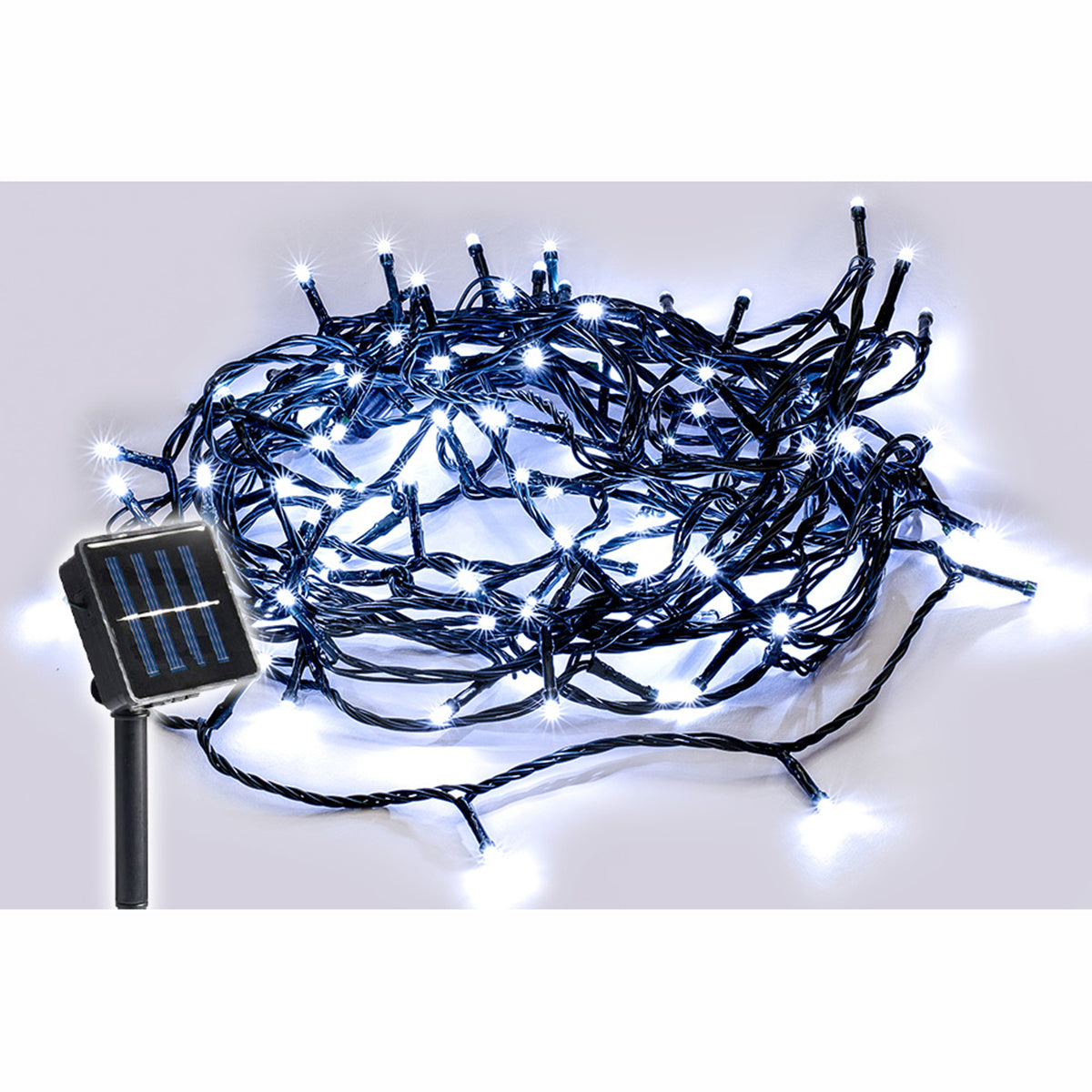 Lexi Solar 420 LED Fairy Light Chain Dark Green Cable-Lexi Lighting-Ozlighting.com.au