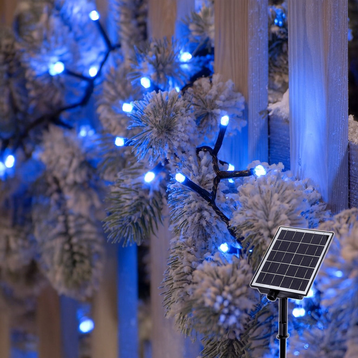 Lexi Solar 420 LED Fairy Light Chain Dark Green Cable-Lexi Lighting-Ozlighting.com.au