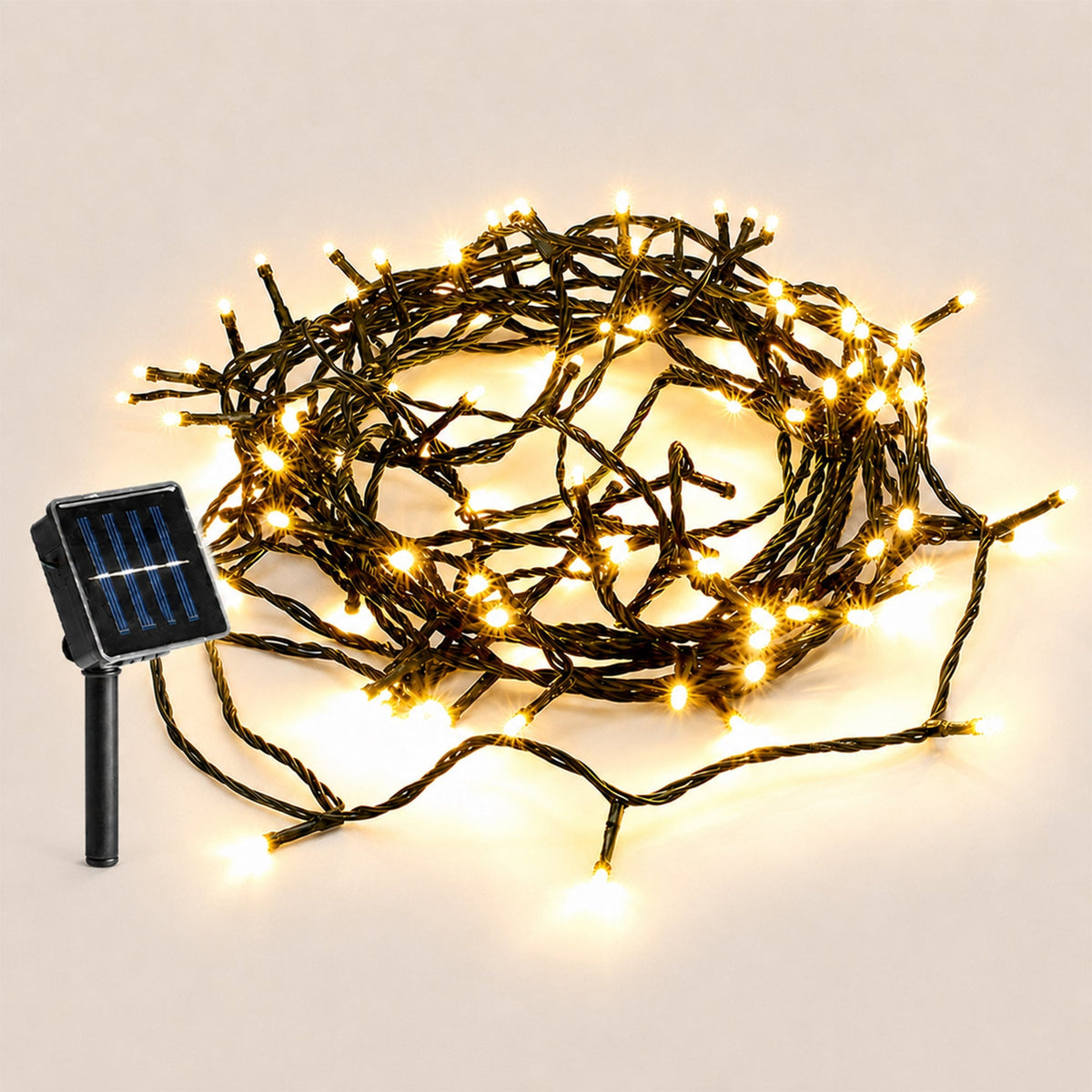 Lexi Solar 420 LED Fairy Light Chain Dark Green Cable-Lexi Lighting-Ozlighting.com.au