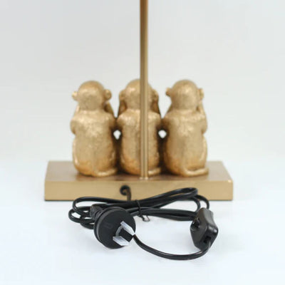 Lexi THREE WISE MONKEYS - Iron & Resin Table Lamp-Lexi Lighting-Ozlighting.com.au