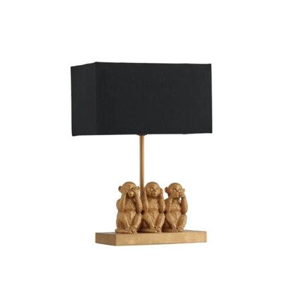 Lexi THREE WISE MONKEYS - Iron & Resin Table Lamp-Lexi Lighting-Ozlighting.com.au