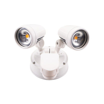 Lummax EXWB826S - 26W LED Single Colour Twin Head Exterior Spotlight With Sensor IP44-Lummax-Ozlighting.com.au