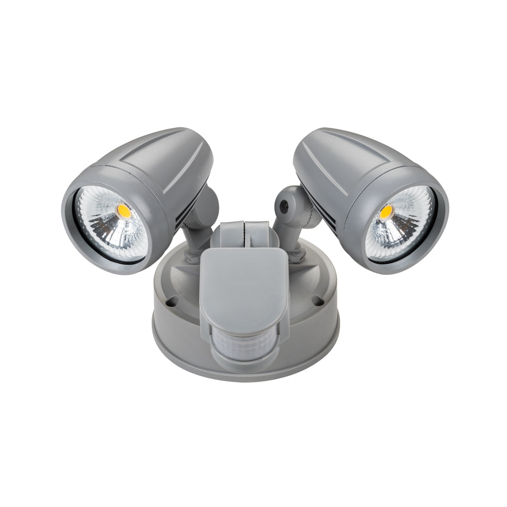 Lummax EXWB826S LED Spotlight - 26W, IP44, Twin Head, with Sensor-Lummax-Ozlighting.com.au