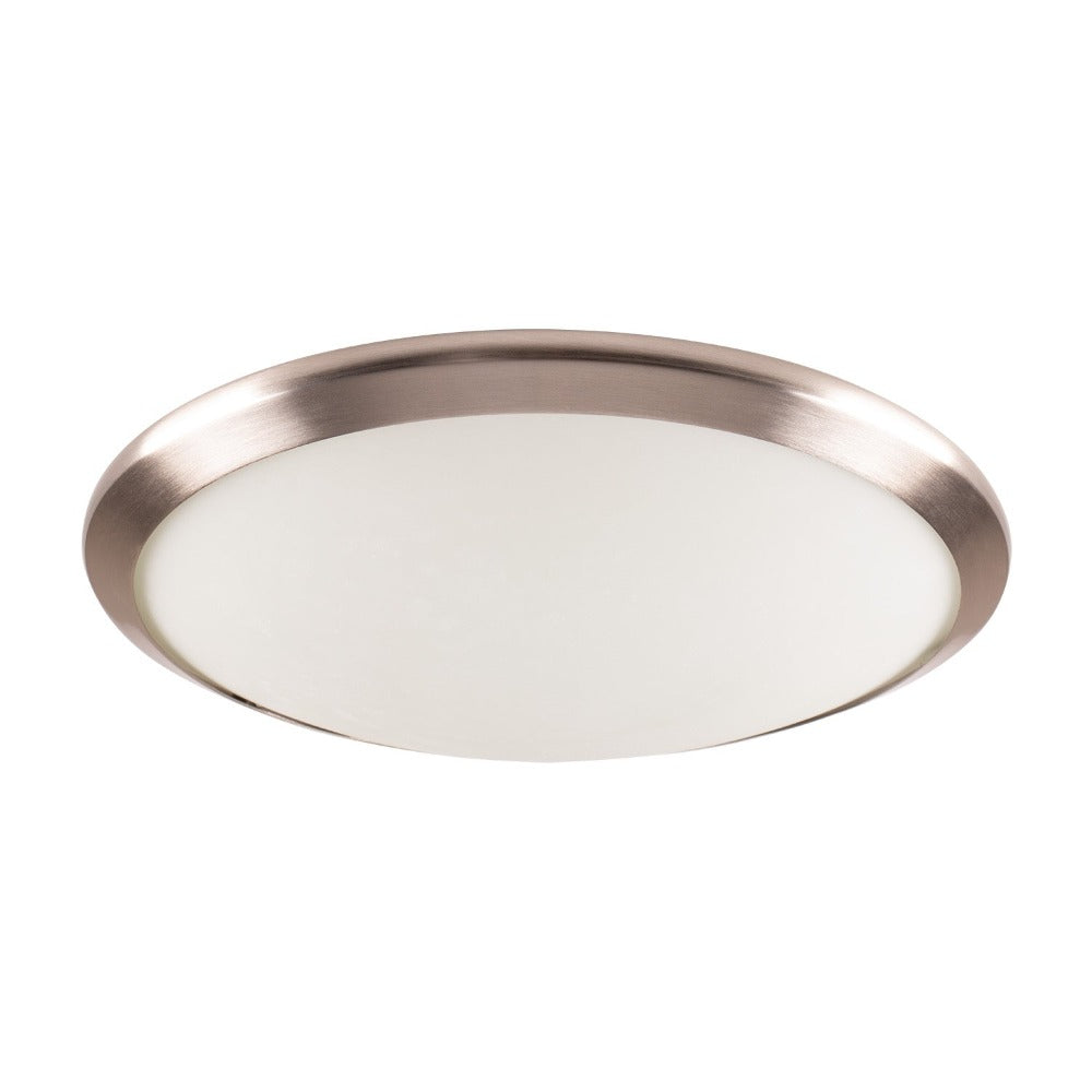 Lummax LM-098 Ceiling Light - 1/2xE27, IP20, Round, Opal Glass, Satin Chrome-Lummax-Ozlighting.com.au