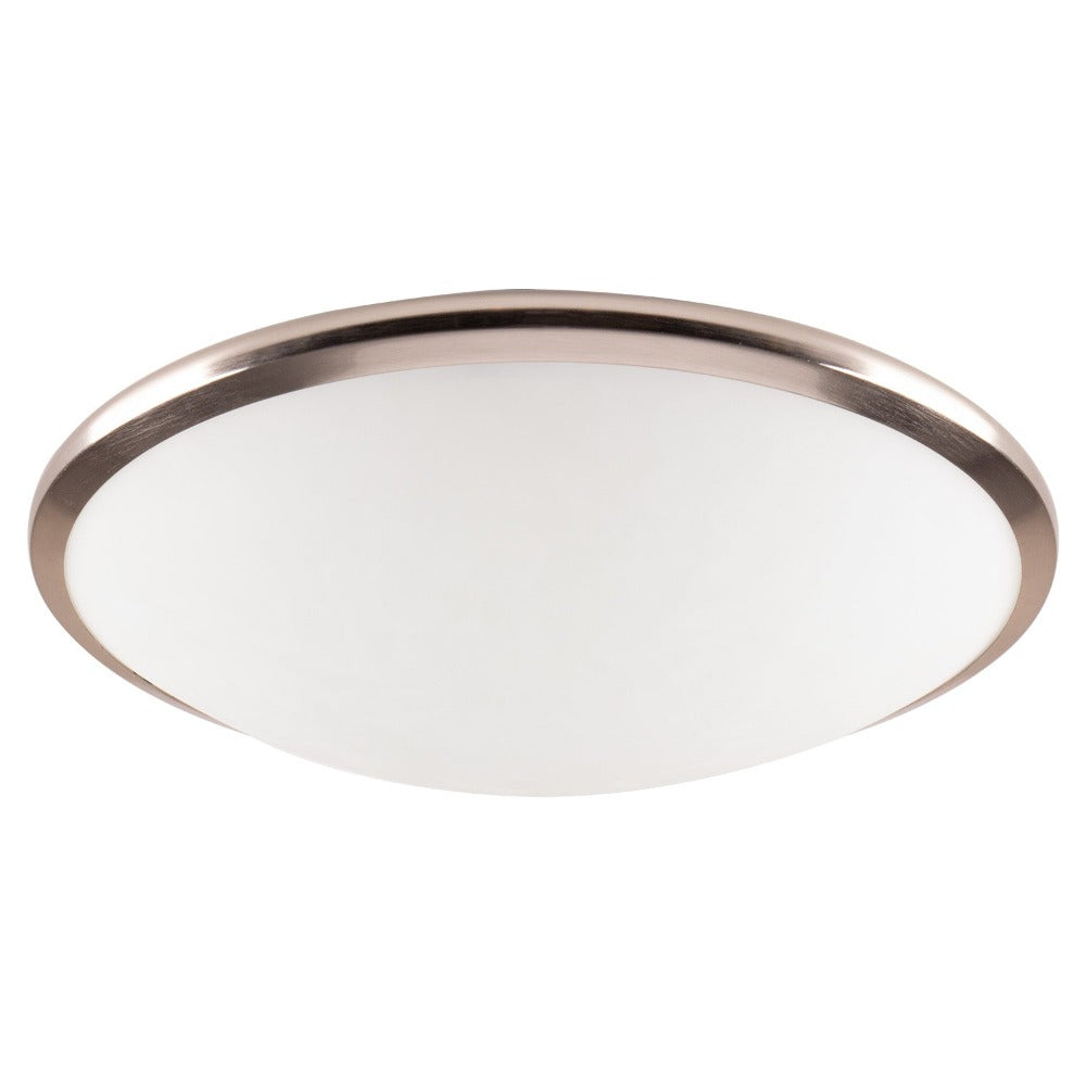 Lummax LM-098 Ceiling Light - 1/2xE27, IP20, Round, Opal Glass, Satin Chrome-Lummax-Ozlighting.com.au