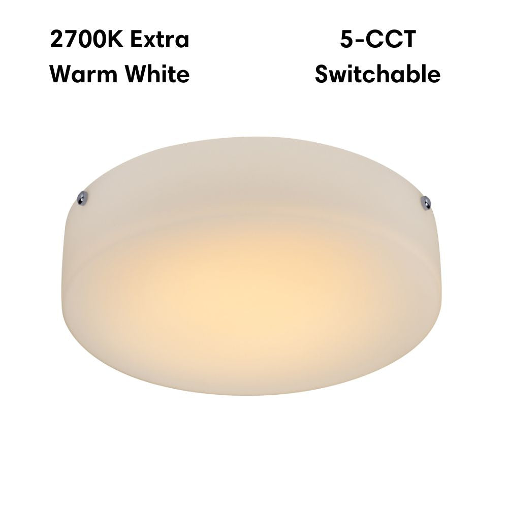 Lummax LM-108-40 LED Ceiling Light - 24W, 37cm, 5-CCT, Dimmable, IP20, Round, Opal Glass-Lummax-Ozlighting.com.au