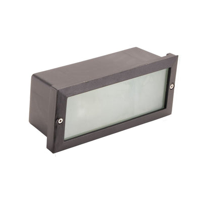 Lummax LM-1501 - Exterior Recessed Open Plain Fascia Brick Light IP54 Black-Lummax-Ozlighting.com.au