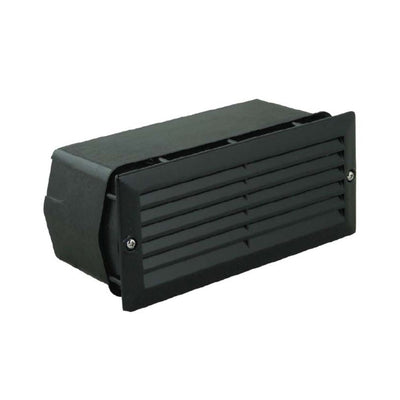 Lummax LM-1503 - Exterior Recessed Louvred Fascia Brick Light IP54 Black-Lummax-Ozlighting.com.au