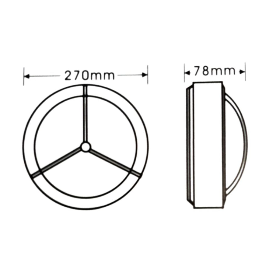 Lummax LM-2002 Outdoor Bunker Light 270mm - Star Guard-Lummax-Ozlighting.com.au