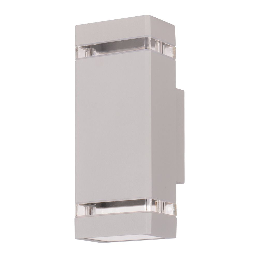 Lummax LM-9271/R.SIL Up/Down Wall Light - 2XGU10, IP44, Square, Silver-Lummax-Ozlighting.com.au
