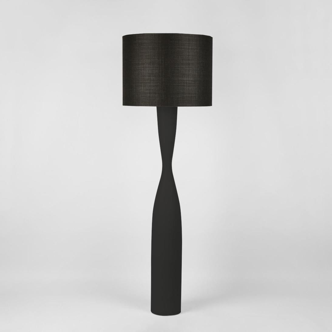 MRD Home CALLUM Floor Lamp - Black / Black Shade-MRD HOME-Ozlighting.com.au