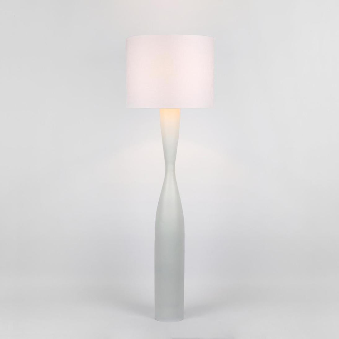 MRD Home CALLUM Floor Lamp - White / White Shade-MRD HOME-Ozlighting.com.au